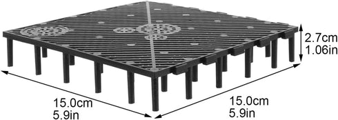 Baluue Fish Tank Bottom Filter - 20pcs PVC Filter Plate Splicing Aquarium Divider Bottom Grid (Black)