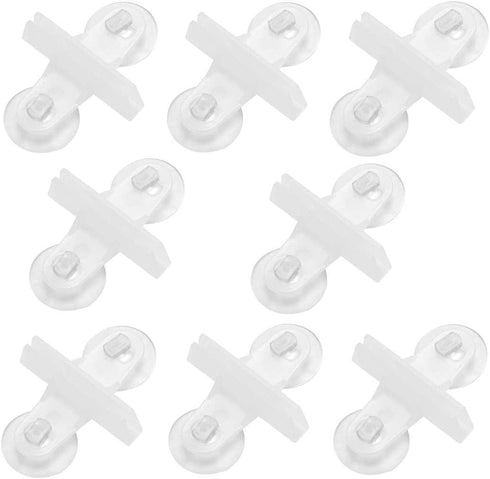 Plastic Aquarium Fish Tank Breeding Separator, Glass Suction Cup Divider Sheet Holder Clip, 8Pcs Clear