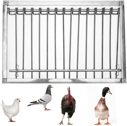 Pigeon Bird Cage Door Coop, Automatic Chicken Wire Frame Cages Supply (29 x 26cm)