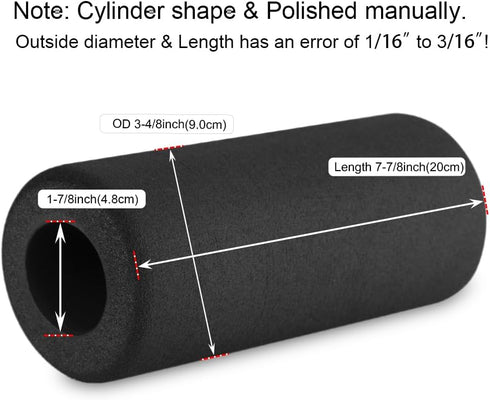 Sponge Foam Foot Pad Roller Pair, Replacement for Gym Exercise Equipment, Suitable for 2-inch Rod
