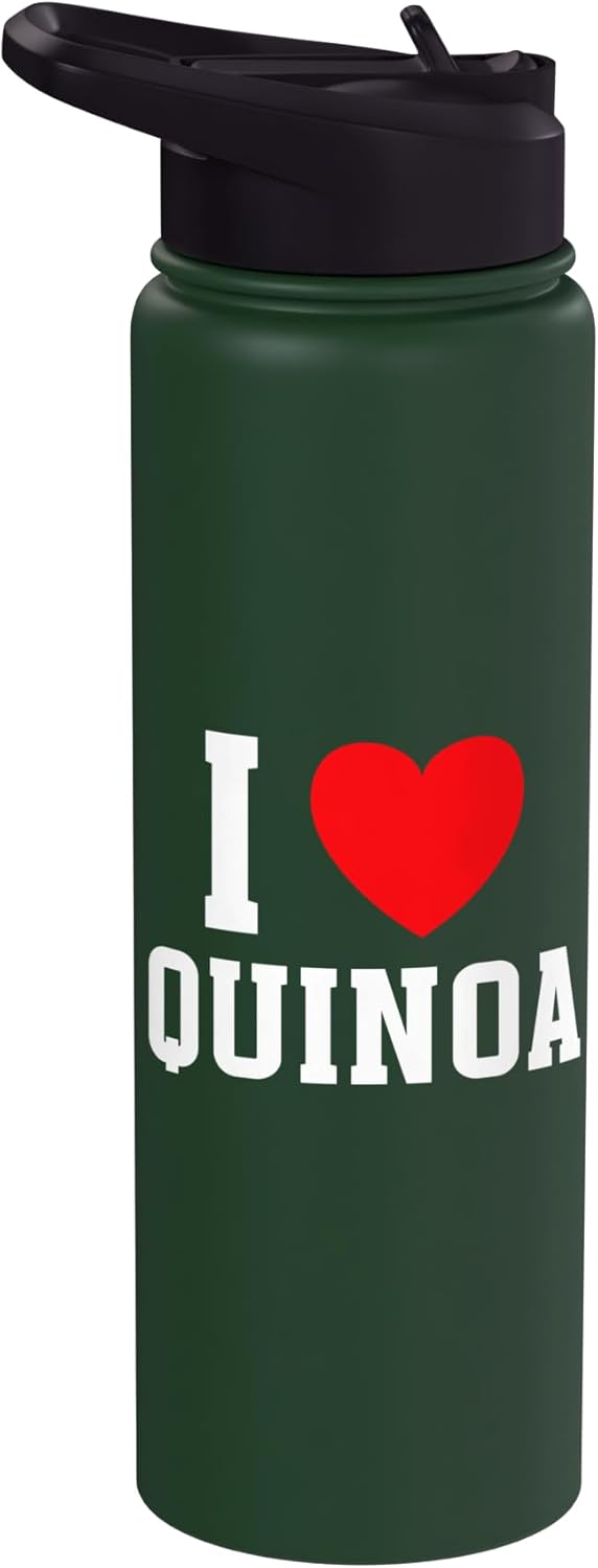 Quinoa Gifts I Love Quinoa Stainless Steel Insulated Water Bottle