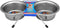 Double Diner with 2 Stainless Steel Bowls and Wireframe, 1 Quart