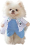 Dog Halloween Costume, Cat Doctor Uniform by DELIFUR, Funny Pet Costume, White, Size L
