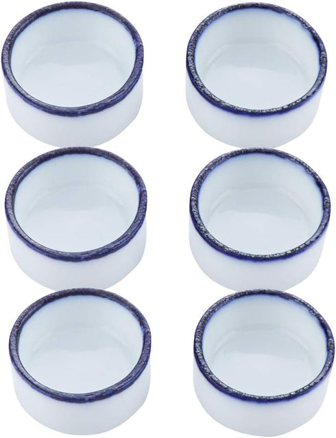 6 Pcs Mini Ceramic Water Bowl for Spider, Tarantula, Millipede, Tiny Reptile (Small: 0.86" D, 0.43" H)