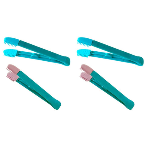 Balacoo 4pcs Brush Set - Plastic Eye Dogs Mini Combs for Cleaning Tear Stains, Lightweight Grooming Kit for Pets