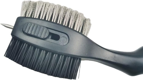 Golf Club Brush with Retractable & Oversize Double Brush, Ergonomic Grip, Lightweight Golf Accessories
