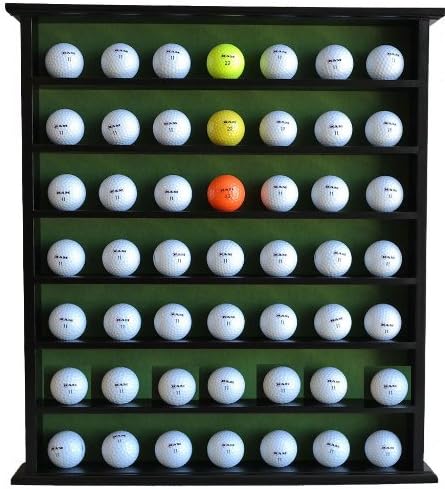49-Golf DisplayGifts Golf Gift Ball Display Case Cabinet Rack, No Door Open Rack Black Finish Frame