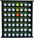 49-Golf DisplayGifts Golf Gift Ball Display Case Cabinet Rack, No Door Open Rack Black Finish Frame