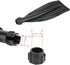 Tbest Kayak Paddle Replacement Blade, 1 Pair Black Oar Replacement Accessories