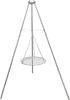 YBTMG Camp Fire Tripod for Cooking, Stainless Steel Camping Fire Grill with Adjustable Chain for BBQ