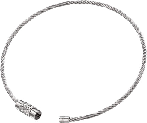Pawfly Large Stainless Steel Wire Keychain Cable, 5 Inch/10 Inch, Available in 20/50/100 Pack