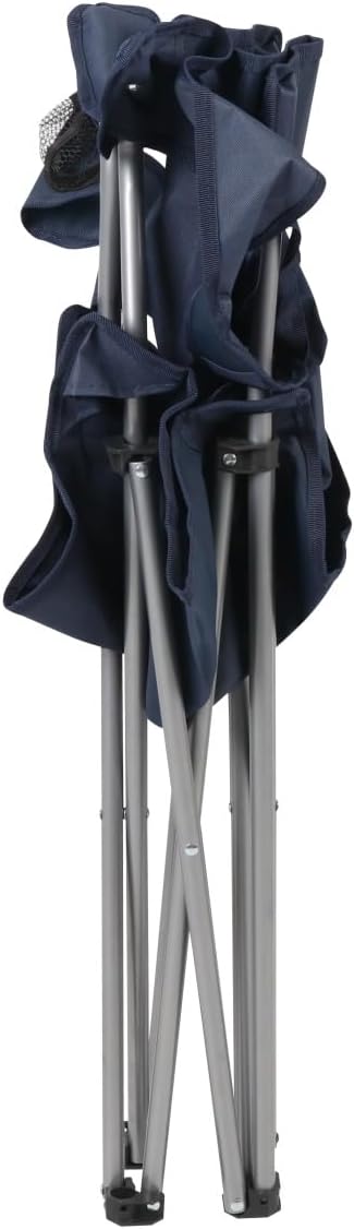 CDTYUIN Quad Folding Camp Chair with Cup Holder (Dark Blue)