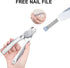 Pet Nail Clipper - Grooming Tool for Dogs and Cats - Safety Guard and Razor Sharp Blade - Bonus Nail File (Gray)