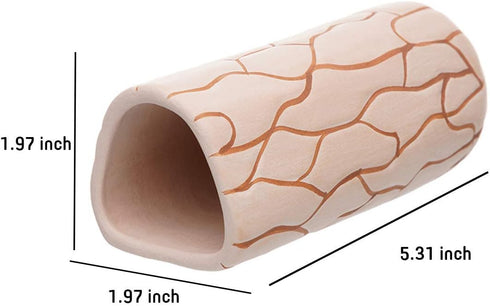 Plecoceramics Medium Size Pleco Cave Breeding Ceramic Decorations for Fish Tank Aquarium (1 pcs Camel)
