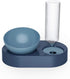Raised Cat Food Bowls with Automatic Water Bottle, Adjustable Tilted Feeding Dishes for Cats and Dogs (Blue)