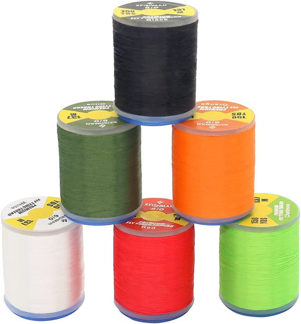 XFISHMAN Fly Tying Thread Kit 6/0-3/0, Fly Fishing Materials and Accessories