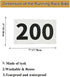 (1-300) Tyvek Waterproof Race Bibs with Large Numbers for Marathon Events