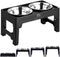 Marchul Elevated Dog Bowls, 4 Height Adjustable Raised Bowls with 2 Stainless Steel Bowls for Small Medium Large Dogs