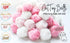 Cat Toys Furry Ball with Bell for Cats - Kitty Rabbit Tails (Pink with Bell)