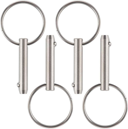 VTurboWay 4 Pcs Bimini Top Pin, 1/4" Diameter, 1" Usable Length, Full 316 Stainless Steel Marine Hardware