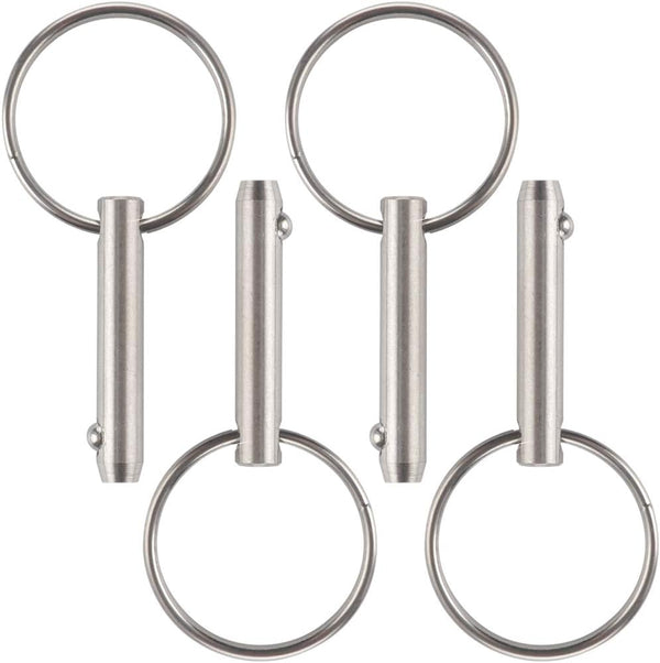VTurboWay 4 Pcs Bimini Top Pin, 1/4" Diameter, 1" Usable Length, Full 316 Stainless Steel Marine Hardware