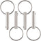 VTurboWay 4 Pcs Bimini Top Pin, 1/4" Diameter, 1" Usable Length, Full 316 Stainless Steel Marine Hardware