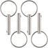 VTurboWay 4 Pcs Bimini Top Pin, 1/4" Diameter, 1" Usable Length, Full 316 Stainless Steel Marine Hardware