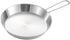 20cm Vaveren Stainless Steel Camping Fry Pan Cookware Foldable Handle Easy to Clean Multipurpose Outdoor Cooking