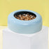 TEHAUX 1PC Ceramic Pet Bowl - Flat Water Bowl Feeder for Dogs Cats Exotic Shorthair (Sky-Blue)
