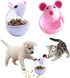 shlutesoy Pet Cat Kitten Mouse Shape Treat Holder Food Storage Dispenser Chew Play Toy Cat Interactive Toys Indoor Pink