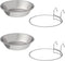 PETMAKER Stainless-Steel Hanging Pet Bowls, Large Feeder Dishes for Dogs & Cats, Set of 2, 48oz Each