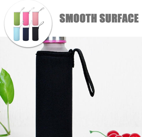 6pcs 5.89X2.55X2.55 Inch PRETYZOOM Portable Bottle Cover Protective Cloth Soft Water Bottle Sleeve Wear-resistant