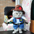 Pet Cowboy Costume Clothing with Hat for Small Dog Cat Halloween Party, Size S