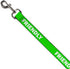 Dog Leash Pet Quote Friendly Green White 4 Feet Long 1.0 Inch Wide