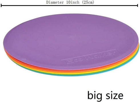 Spot Markers 6pcs 4inch 6inch 8inch 10inch 12inch Floor Marker for Kids Agility Training