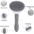 Cat Grooming Brush, Self Cleaning Slicker Brush for Dogs and Cats, Dog Massage Brush (GRAY)