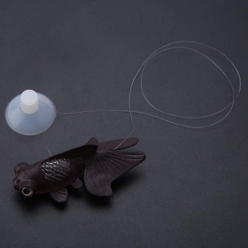 Zerodis Fish Decoration, Artificial Silicone Small Fish Design for Aquarium (Brown Goldfish)