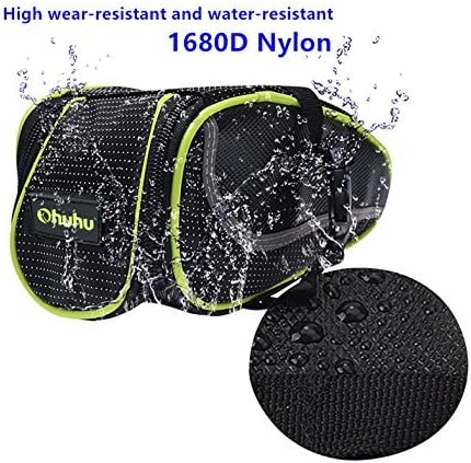 Ryhpez Bike Saddle Bag - Waterproof Bicycle Bag Back Seat Pouch for Outdoor Night Safety Ride, Green