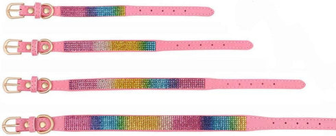 Rhinestone Dog Collar for Small Dogs, Adjustable Diamond Pet Collar with Bow, Bling Crystal for XXS XS Small Medium