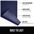 Gorilla Grip 100% Waterproof Raised Edge BPA Free Silicone Pet Feeding Mat, Dog Cat Food Mats Contain Spills Protects Floors, Placemats for Cats and Dogs Water Bowl, Pets Accessories 18.5x11.5 Navy