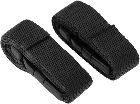 Pack of 2 Adjustable Golf Trolley Webbing Straps with Buckle, Nylon for Backpack Luggage, Black
