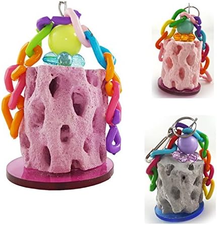 Hypeety Bird Chew Toy - Calcium Teeth Grinding Treats for Hamster, Parrot, Small Animal Cage, 1pc Color Random