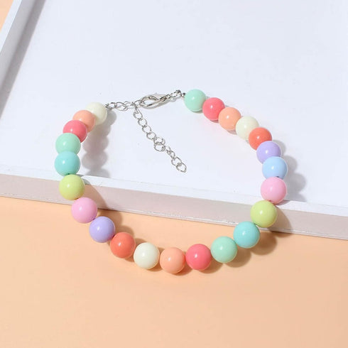 yanbirdfx Dogs Collar, Durable Pet Faux Pearls Necklace Pet Jewelry in Candy Colors, Multicolor