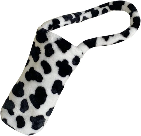 Happyyami Cow Print Portable Water Bottle Sleeve Insulated Water Bottle Carrier Bag