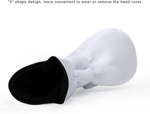 Golf Head Covers Driver Fairway #3#5 Hybrid USA Flag Memory Foam, for Men Women (Black or White)