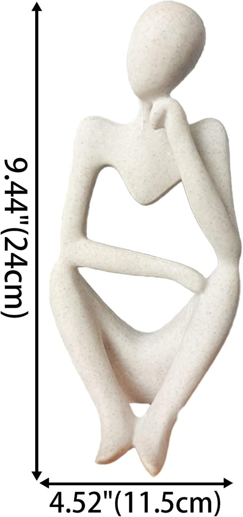 Dnoifne The Thinker Sculpture, Aquarium Ornaments, Abstract Decorative Art Figurine for Home Decor