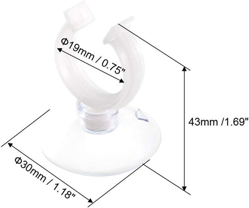 uxcell 6Pcs Aquarium Suction Cup Clips, Airline Tube Holders Clamps for Fish Tank Clear 19mm