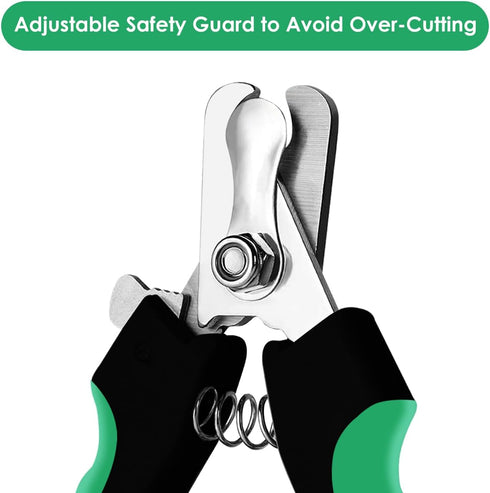 Candure Professional Dog Nail Clippers with Safety Lock, Suitable for Cats, Rabbits, and Guinea Pigs (Green, Medium to