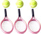 STOBOK Kids Mini Toys Badminton Set, Mini House Tennis Set, Miniature Tennis Racket Photography Props