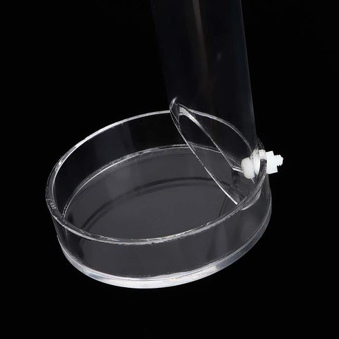 Acrylic Shrimp Feeding Tube and Dish Set, Bowls for Fish Aquarium Shrimp with 2 Suction Cups (Tube Length 20cm)